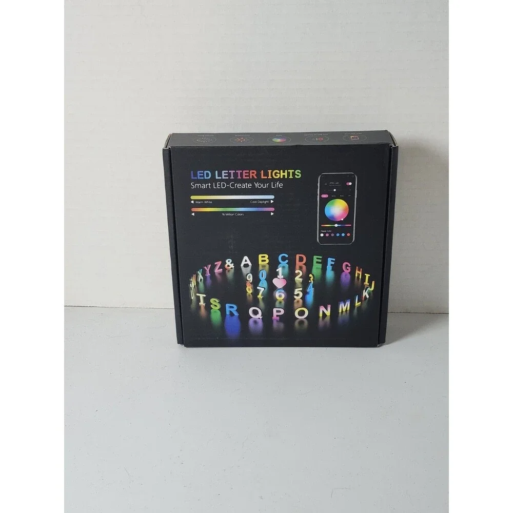 LED Letter M Light, App Control USB Powered, Color Changing Multicolor, Indoor